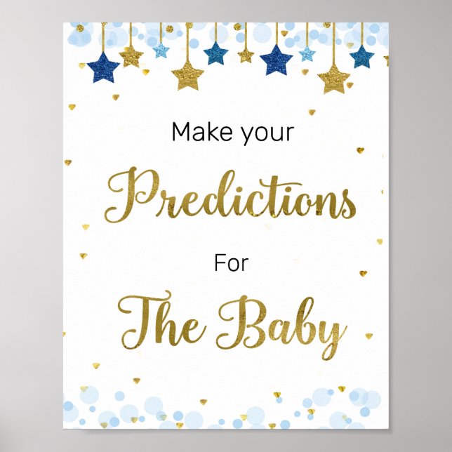 Poster Indicateur Twinkle Twinkle prédictions pour bébé (Devant)