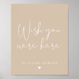 Poster INDIE Bohemian Souhaite Que Vous Étiez Signé