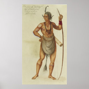 Poster Indien dans la peinture corporelle