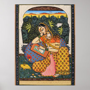 Poster Indien, femme de Mughal, princesse