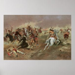 Poster Indiens d'autrefois, Pour la Suprématie par CM Rus