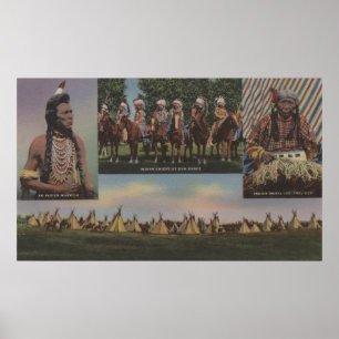 Poster Indiens du Nord-Ouest - Vue d'un Indien du Nord-Ou
