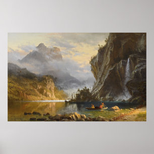 Poster Indiens Spear Fishing Albert Bierstadt