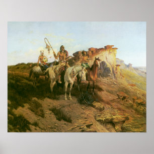 Poster Indiens vintages, Prowlers of the Prairie, Seltzer