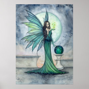 Poster Indigo et Jade Fairy Imaginaire Art Molly Harrison