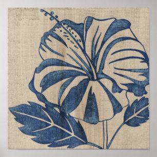 Poster Indigo Hibiscus