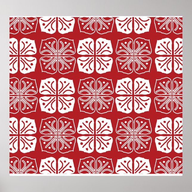 Poster Indonésien Batik Kawung Gurda Design (Devant)