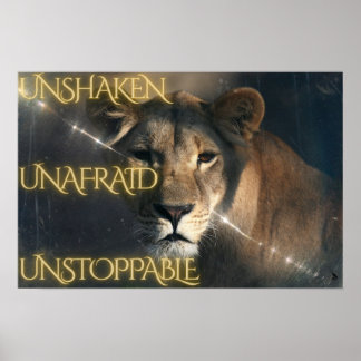 Poster Inébranlable. Intrépide. Inarrêtable.