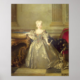 Poster Infanta Maria Ana Victoria de Borbón, 1724 (huile