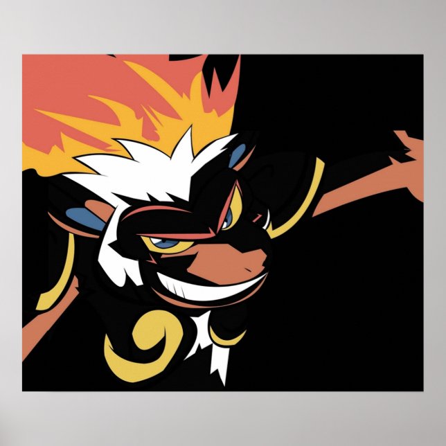 Poster Infernape dans l'obscurité (Devant)