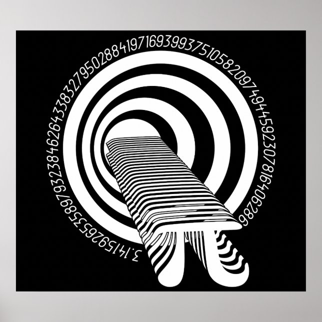 Poster Infinité du Geek mathématique du jour Pi (Devant)