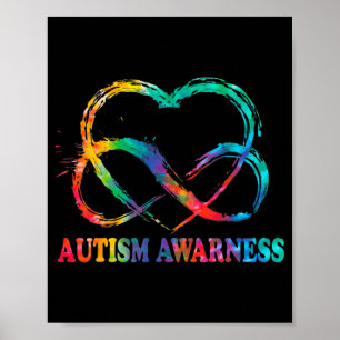 Poster Infinity Heart Love Sensibilisation sur l'autisme 