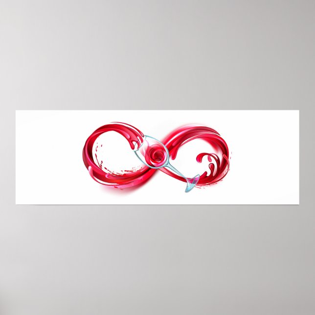 Poster Infinity with Red Wine (Devant)