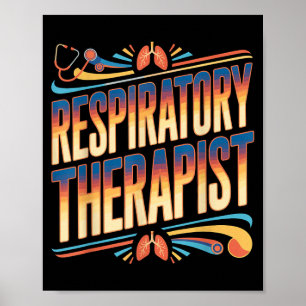 Poster Infirmier en thérapie respiratoire RT Stéthoscope