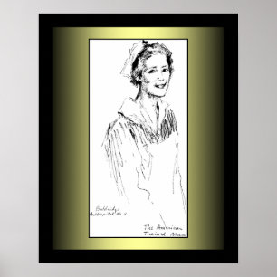 Poster Infirmière Américaine ~ Angel Of Mercy ~ World War