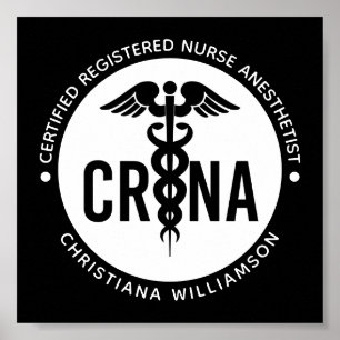 Poster Infirmière anesthésiste certifiée CRNA personnalis
