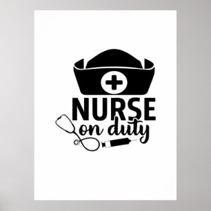 Poster Infirmière-cadeau en service