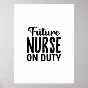 Poster Infirmière Cadeau Future Infirmière En Service