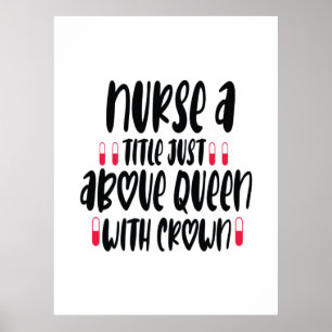 Poster Infirmière Cadeau Infirmière Un Titre Juste Au-Des