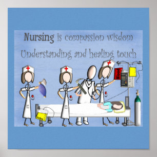 Poster Infirmière Canvas Art "Compassion & Sagesse"