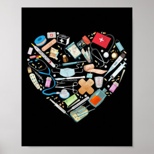 Poster Infirmière cardiaque Médicale certifiée Cma