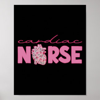 Poster Infirmière cardiaque Saint-Valentin Cardiologie de