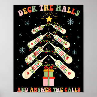 Poster Infirmière Cna drôle de Noël Arbres de Noël médica