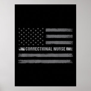 Poster Infirmière correctionnelle États-Unis Indicateur S