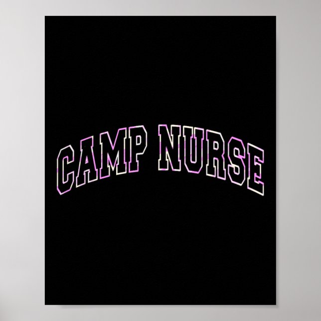 Poster Infirmière de camp hors service Camping d'été Écol (Devant)