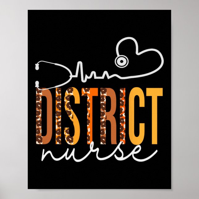 Poster Infirmière de district Leopard Heartbeat Appréciat (Devant)