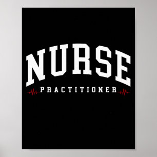Poster Infirmière de famille vintage praticienne np journ