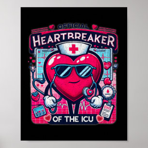 Poster Infirmière de la Saint-Valentin en soins intensifs