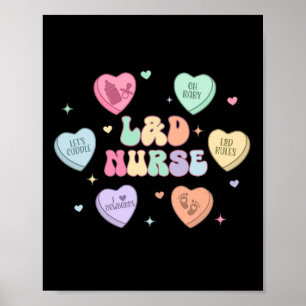 Poster Infirmière de la Saint-Valentin Travail Et Accouch