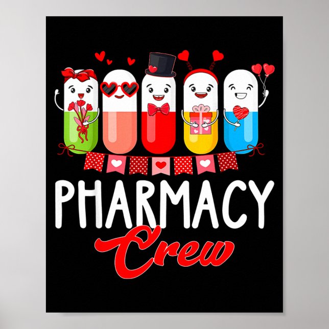 Poster Infirmière de l'équipe de pharmacie Saint-Valentin (Devant)