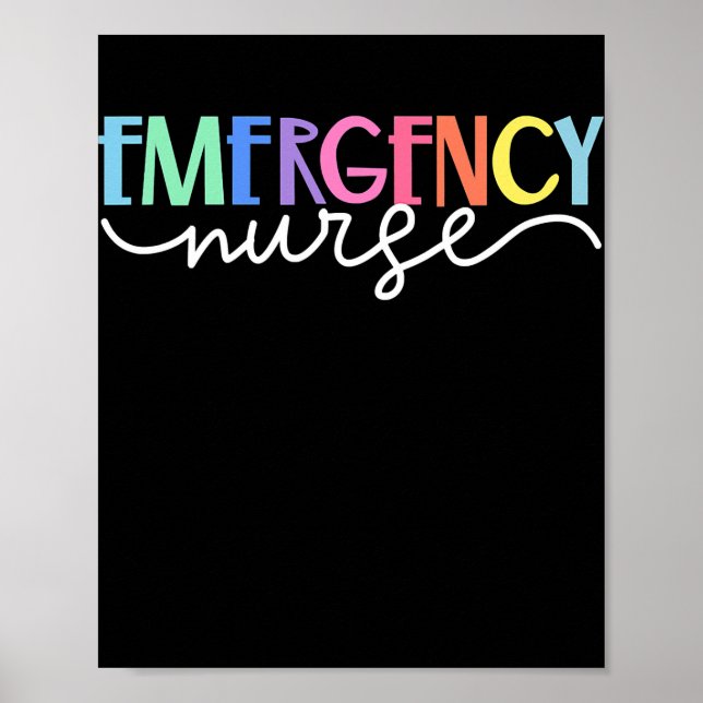 Poster Infirmière de l'urgence de la salle des soins infi (Devant)