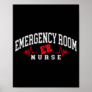 Poster Infirmière de salle d'urgence drôle des urgences