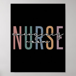 Poster Infirmière de salle d'urgence RN Futurs infirmiers