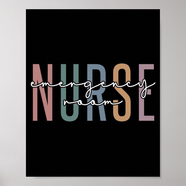 Poster Infirmière de salle d'urgence RN Futurs infirmiers (Devant)