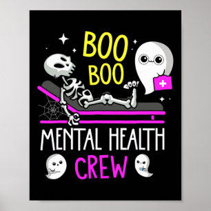Poster Infirmière de santé Psych Boo Boo Équipage de soin