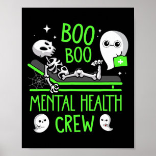 Poster Infirmière de santé Psych Boo Boo Équipage de soin
