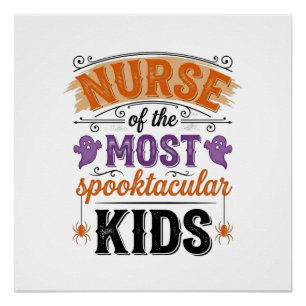 Poster Infirmière d'Halloween Spooktacular Enfants Design