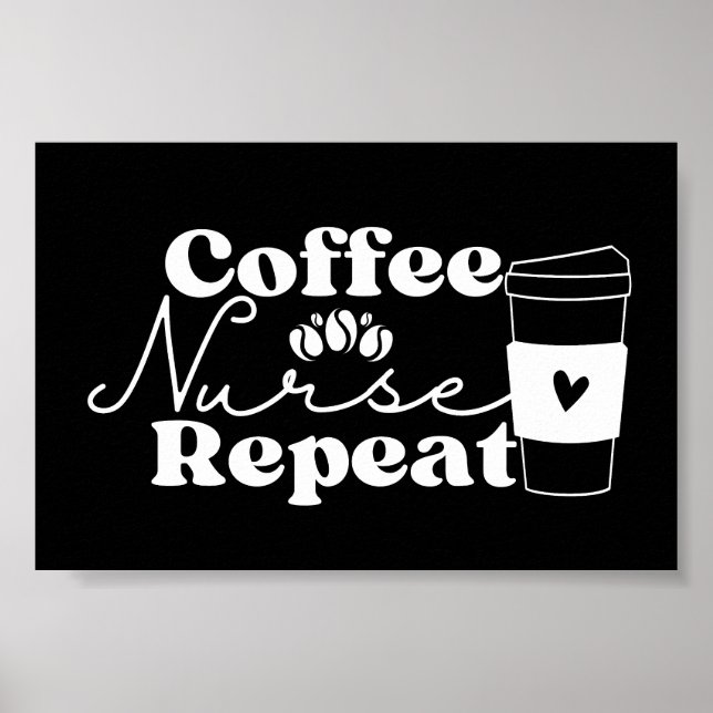 Poster Infirmière du café Répéter (Devant)