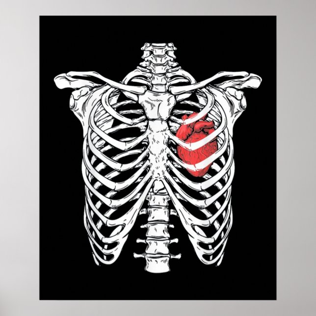 Poster Infirmière du coeur et de la cage thoracique (Devant)