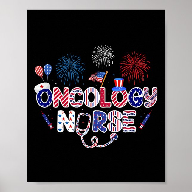 Poster Infirmière en oncologie 4 juillet Infirmière améri (Devant)