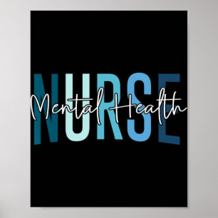 Poster Infirmière en santé mentale drôle infirmière psych