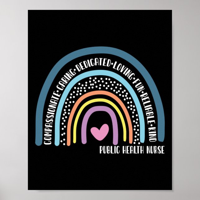 Poster Infirmière en santé publique Soins de compassion d (Devant)