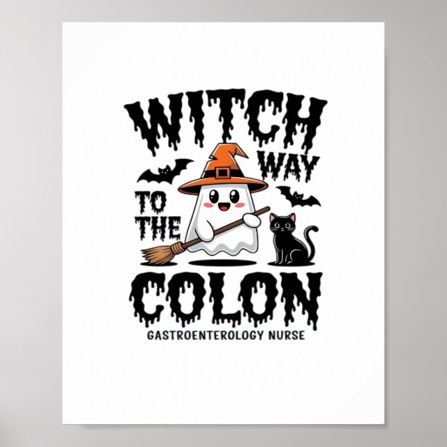 Poster Infirmière Endo Halloween Infirmière gastro-intest (Devant)