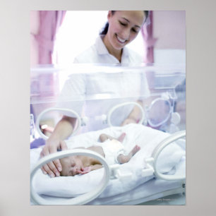 Poster Infirmière et bébé prématuré