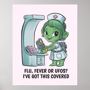 Poster Infirmière extraterrestre