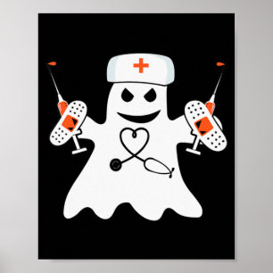 Poster Infirmière Fantôme Lazy Costume d'Halloween Fun In